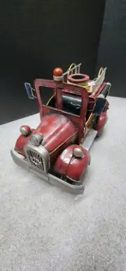 Home Interiors Fire Engine Firetruck Music Box Plays Star Spangled Banner Works