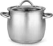 Soup Pot Stainless Steel Thick Bottom Kitchen Cookware with Glass Lid Triple Casserole