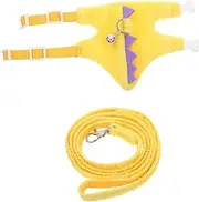 Generic 1 Set Comfortable Small Pets Harness Leash and Vest for Outdoor Walking Escaping Design for Bunnies Guinea Pigs and Ferrets Fashionable Dinosaur Style