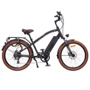 NCM Miami Cruiser Electric Bike, E-Bike, 250W-500W, 48V 16Ah 768Wh [Black 26]