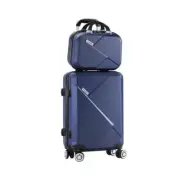 Mazam 2PCS Luggage Set TSA Lock Hard Case Navy
