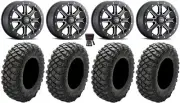 ITP Inertia Bdlk 15" Wheels Bk +40mm 30" Crawler XR Tires Polaris Ranger XP 9/1K