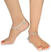 Anklet Silver Plated Ankle Chain Anklets Women Party Indian Foot Bracelet Payal