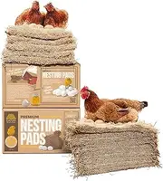 Eaton Pet and Pasture, Premium Laying Hen Nesting Pads, USA Grown & Sustainably Harvested, 13 x 13 (10 Pack)