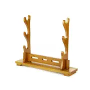 Wood Japanese Samurai Sword Holder Stand Katana Tanto Tai Chi Sword Rack 3 Tier