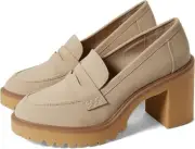 DV By Dolce Vita Jayjay Faux Leather Block Heel Lug Loafers, Dune - Size 10