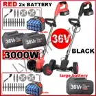 3500W 36V Cordless Grass Lawn Trimmer Edge Brush Cutter Blade Whipper Snipper