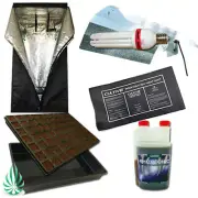 1M Grow Tent Seeding Propagation Kit 14000k CFL Reflector Heat Mat Root Care