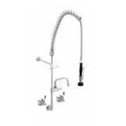 Stainless Steel Wall Stops And Elbow Pre Rinse Unit With Pot Filler