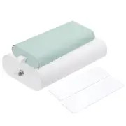 2 Pcs Self-Adhesive Slide Out Drawer Attachable Under Desk Box, White, Green