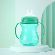 Wide Mouth Water Bottle for Kids Spill Proof Baby Trainer Drinking Cup with Doub