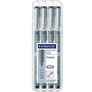 STAEDTLER 施德樓 MS308WP4 防乾耐水性代針筆4支組