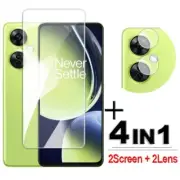 For OnePlus Nord N30, Full Screen Protector 9H Tempered Glass + Camera Lens Film