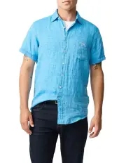 [Rodd & Gunn] Cathedral Cove Short Sleeve Sports Fit Shirt in Cobalt