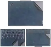 Laptop Decal Cover Compatible with 15.3'' Lenovo ThinkPad X9 15 Aura Edition (2025), Anti-Scratch Sticker Three Sided Leather Notebook Film (Blue)