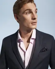 Wool Tonal Glen Check Suit Jacket