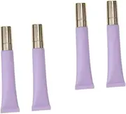 minkissy 2sets Purple Frosted Eye Cream Tubes Gel Clear Syrup Pump Dispenser Pump Two Wrinkle Refillable Empty Bottles Oil Dispenser Cream Eye Cream Tube for Women Violet Zinc Alloy 2pcs*2