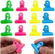 Plastic Mini Clips (1.25 Inch) Colorful Paper Clips for Classrooms, Arts