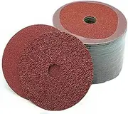 50pcs 4" (100mm) Metal Sanding Discs Aluminum Oxide Fibre Angle Grinder Discs 24 40 60 80 120 Mixed Grit Metal Wood Grinding Polishing Disc Without M14 Backing Pad