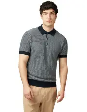 [Ben Sherman] Bicolour Texture Polo in Dark Navy