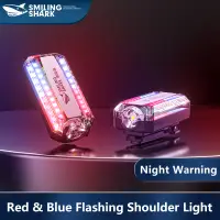 在飛比找蝦皮商城優惠-微笑鯊正品 JD007 紅藍警示燈警用閃光燈Led USB可