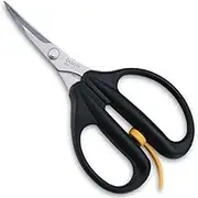 CANARY Spring Loaded Craft Scissors 6.3" [Sharp Curved Blade Tips], Made in JAPAN, Razor Sharp Japanese Stainless Steel Blade, Black