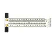 High-Precision Scale Ruler Stainless Woodworking Scribing T-Type Hole Mark Line Gauge Carpenter Measuring Tools - 200mm No Pen