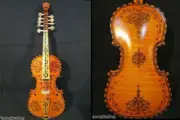 Deluxe fancy Professional concert Norwegian fiddle 4/4 violin (4*5)strings#10221