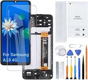 H&LYCYJ Display Screen for Samsung Galaxy A13 4G A135F A135F/DS A135M LCD Screen Replacement Assembly Kit with Frame