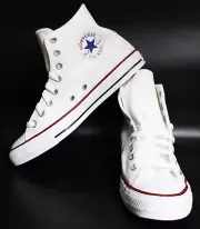 Converse Chuck Taylor All Star Hi-Top Unisex Sneakers, White, Size 9.5/11.5