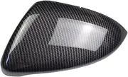 Replacement Covers Carbon Fiber Pattern Side Mirror Cover Cap For Golf 7 MK7 7.5 GTD R GTI - L E-GOLF Rear View Rearview Mirror Cover (Size : Left)