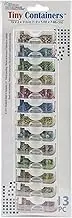 Elizabeth Ward Bead Storage Solutions 13 Piece Bead Clear Organizing Storage Containers for Small Beads, Crystals, Fasteners, and More, Tiny