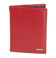 Franco Bonini - 3047Leather Passport & Credit Card Cover - Red