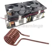 NEW 2000W 50A ZVS Induction Heating Board Module Flyback Driver Heater w/ coil