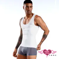 在飛比找PChome24h購物優惠-塑身衣 男神速成 無袖運動背心 運動內衣 (白色M~XL) 