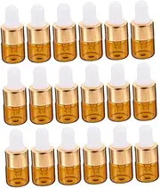 GANAZONO 25pcs Glass Dropper Bottles Essential Oil Holder Sturdy and Mini Perfume Dispenser with Transparent Design for Easy Liquid Transfer Random Color