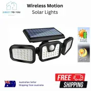 Yard Lamp Outdoor -Motion Solar Sensor LED 3 Heads Wall Security Sensor Light
