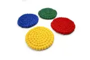 Felt Ball Trivet - Handmade Pom Pom Round Trivets - Wool Felt Potholder - Trivet