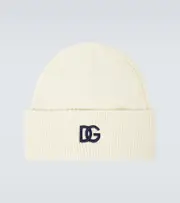 [Dolce & Gabbana] Dolce & Gabbana Logo cotton beanie One Size white