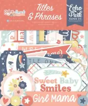 Echo Park Ephemera-Titles & Phrases, Baby On Board Girl - 3 Pack
