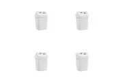 4PK Boxsweden Indoor Swing Waste Disposal Bin Portable 10L 24x20x37.5cm White