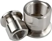 KF16 KF25 KF40 KF50 KF Vacuum Pipe Fitting 304 Stainless Steel 1/8" 1/4" 3/8" 1/2" 3/4" 1" 1-1/4" 1-1/2" 2" BSP Female Thread(KF16,1/4")