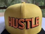 OG Hustle HUSTLE Cap Hat NEW Yellow SnapBack Bailey Apparel Embroidered SpellOut