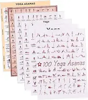 TOKIDNY 6Pcs Yoga Poses Poster Wear Resistant Canvas Art for Home Wall Decor for Fitness and Yoga Enthusiasts Friends and Family