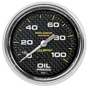 Auto Meter 200777-40 Pro-Comp Carbon Fiber Marine Oil Pressure Gauge Diameter: 2