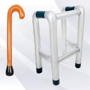 2 Pcs Inflatable Walking Stick Blow up Zimmer Frame List Accessories