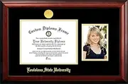 NCAA LSU Tigers Unisex Louisiana State University 11 x 8.5 Inches Gold Embossed Diploma Frame with 5 x 7 Inches Portrait Gold Embossed Diploma Frame with 5 x 7 Inches Portrait Brown One Size