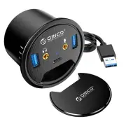 ORICO Desk Grommet USB 3.0 Hub with 2 Type-A 1 Type-C Port, Mic & Audio Jack,...