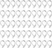 100x Earrings Silver Backing Leverback Ear Hooks Clasp Findings Bulk