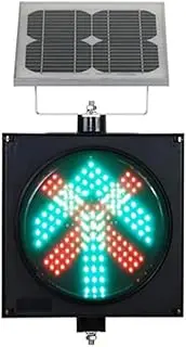 Traffic Signal Light,Wireless Remote Control Solar,IP65 Waterproof,Two-Color Industrial Traffic Signal, Red-Green, Automotive and Pedestrian Wayfinding, Lane Indicator,for Toll Booths, Roads